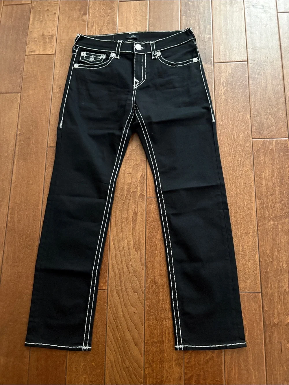 RICKY STRAIGHT LEG - TRUE RELIGION PANTS STRIPPED STICHING